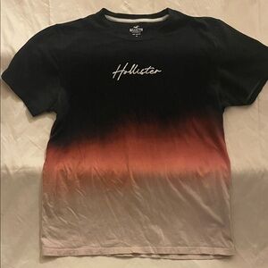 Hollister Black and Red Gradient Tee mens M